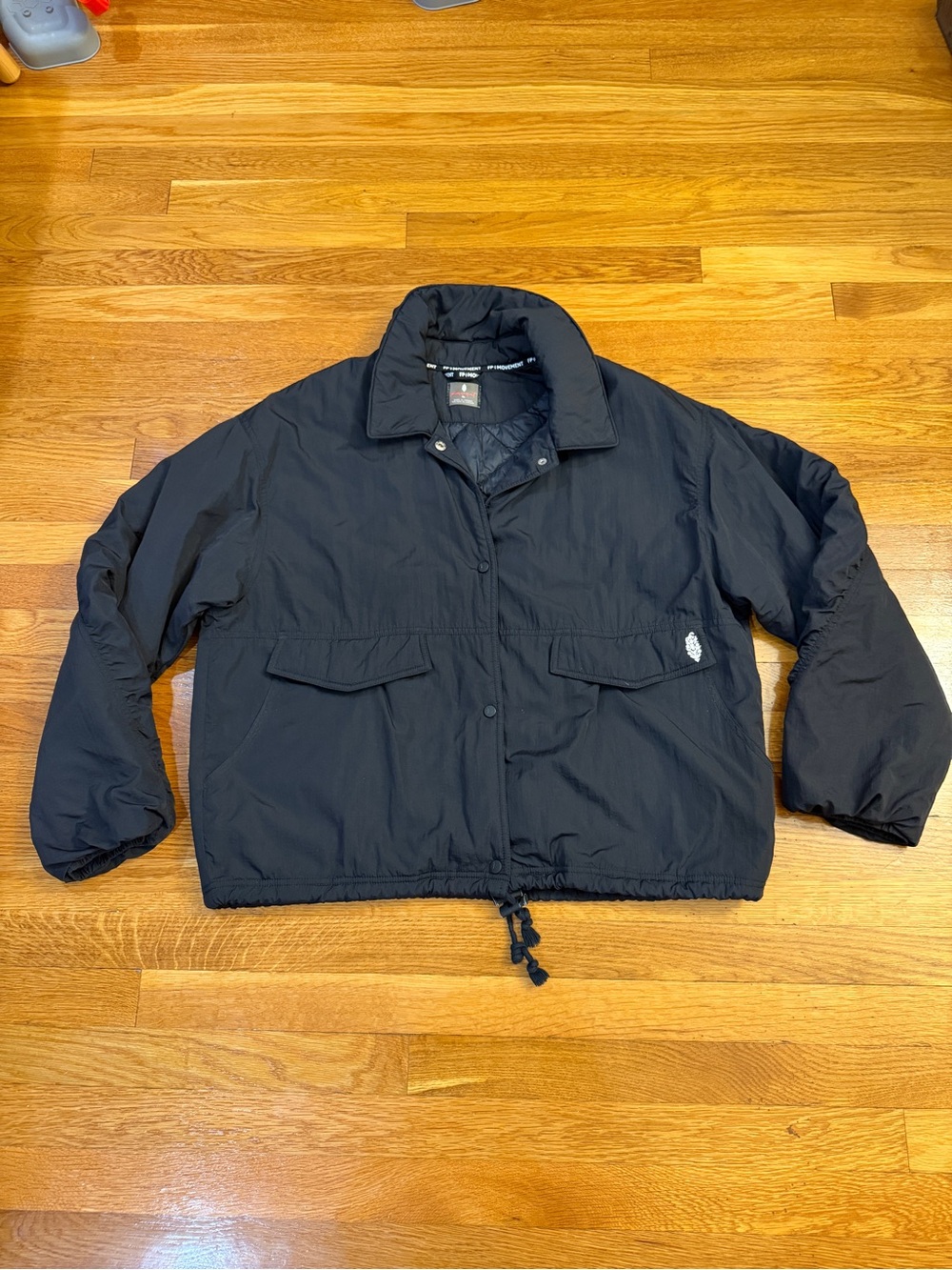 FP Movement Off The Bleachers Coaches Jacket in Black - Size XL